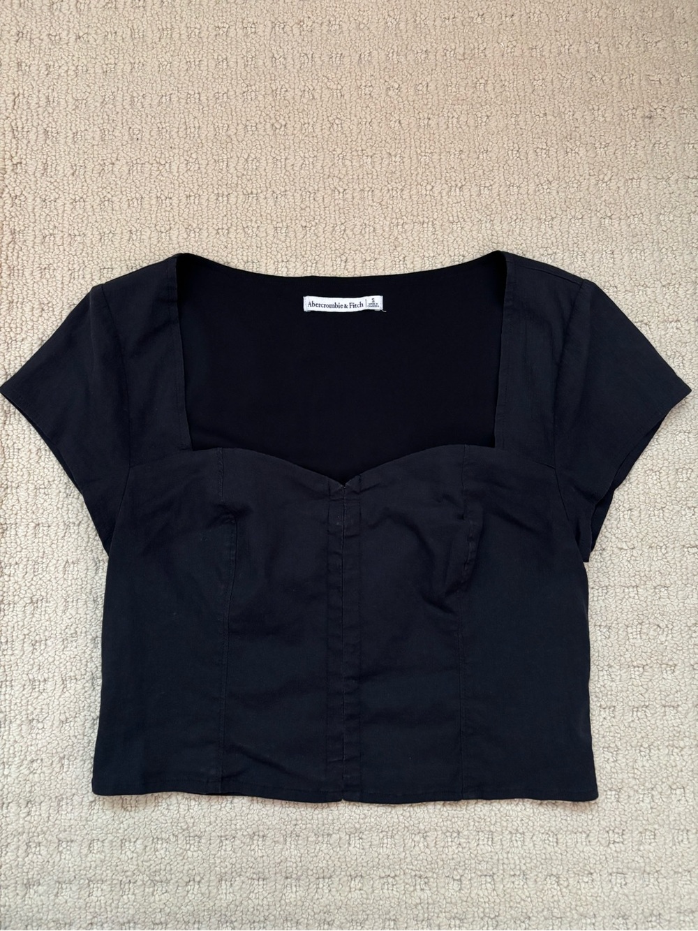 Abercrombie & Fitch Black Cropped Top